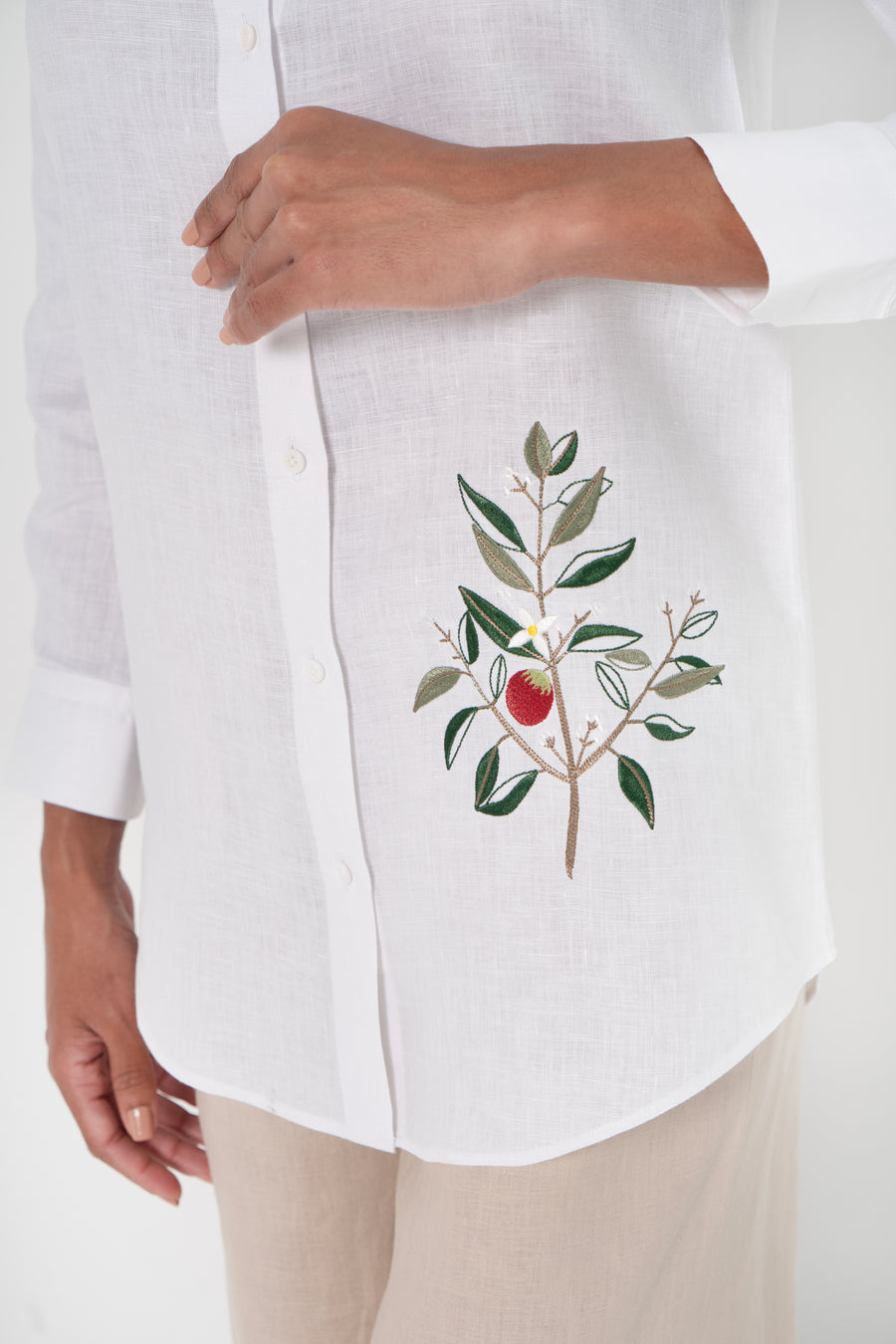 Zeitoon Embroidered Olive Tree Shirt