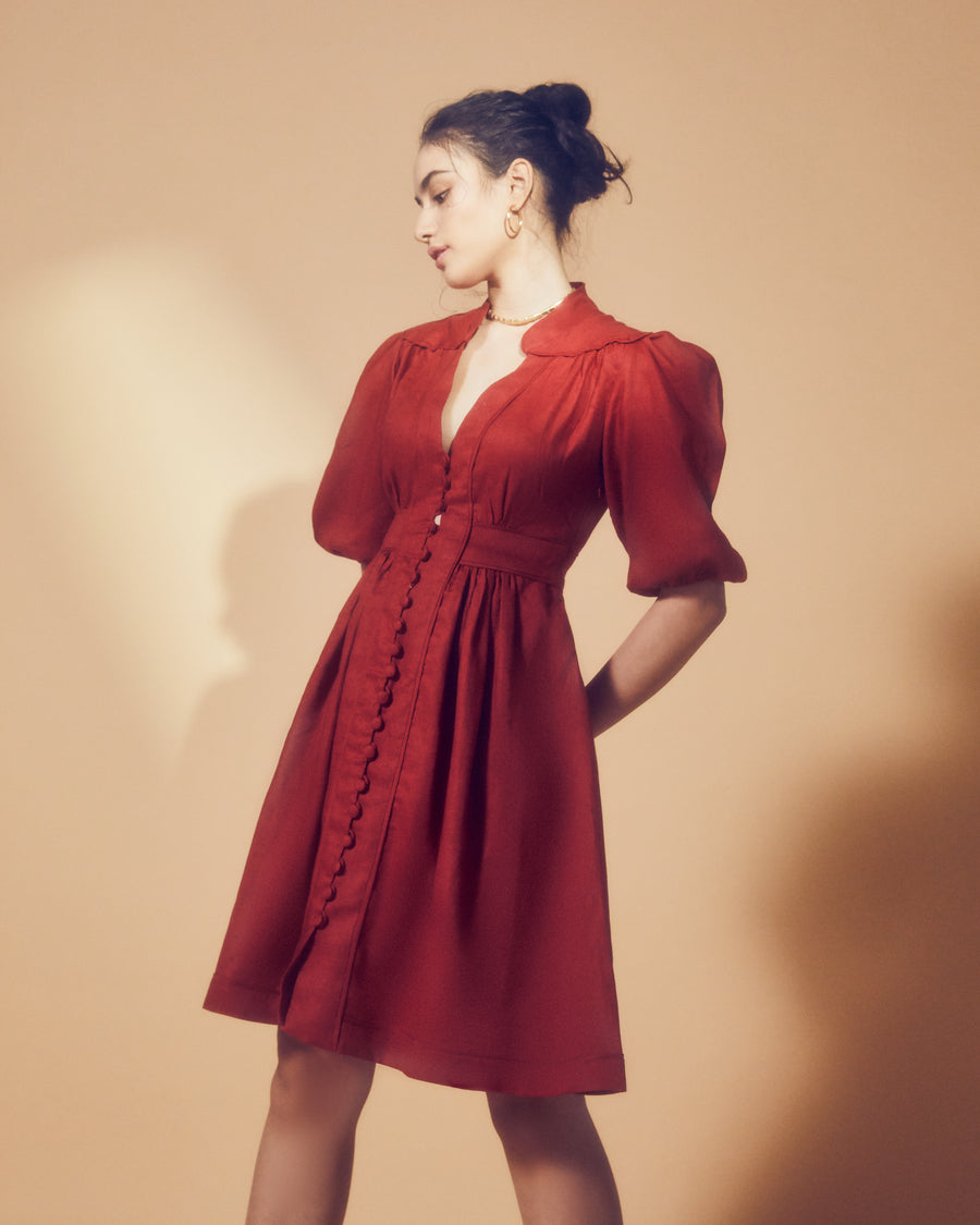 statement sleeve midi dress Yolanda Statement Sleeve Midi Dress Arabellaa
