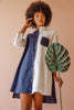 Gaia colour block shirt dress - Ta-Noura.com