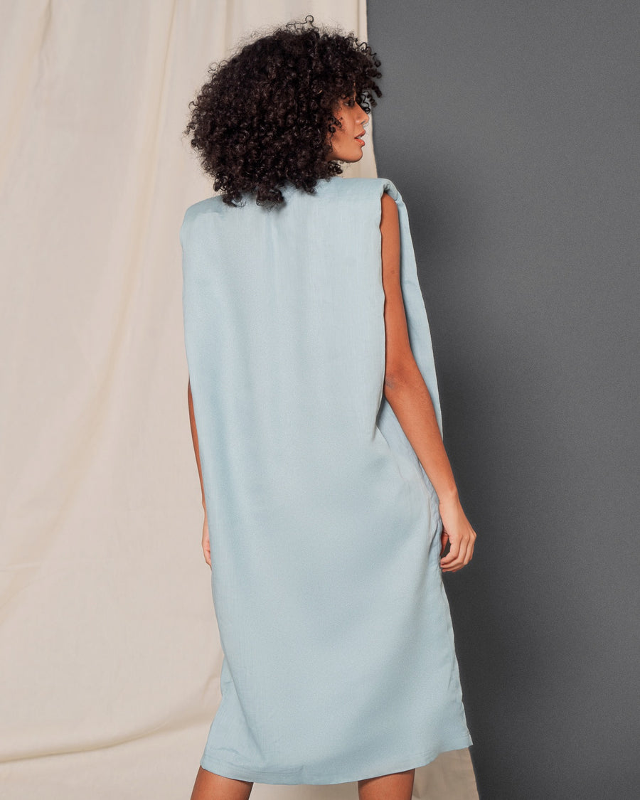 Kelly sleeveless padded shoulder dress - Ta-Noura.com
